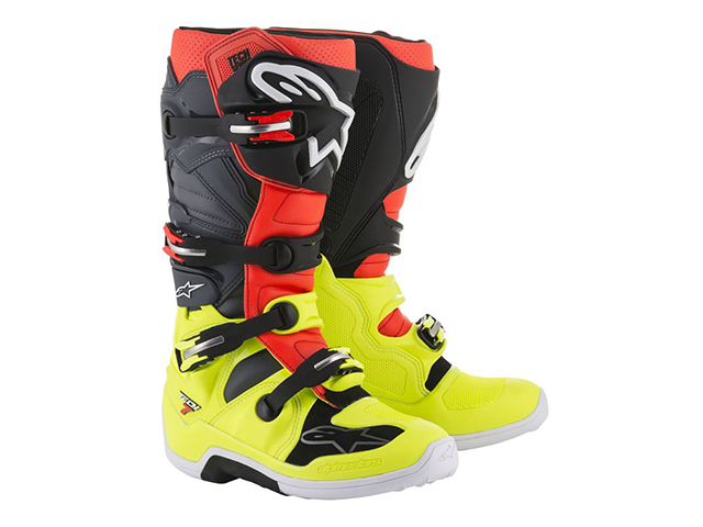 ALPINESTAR TECH 7 MX BOOT - YELLOW/RED/GRAY